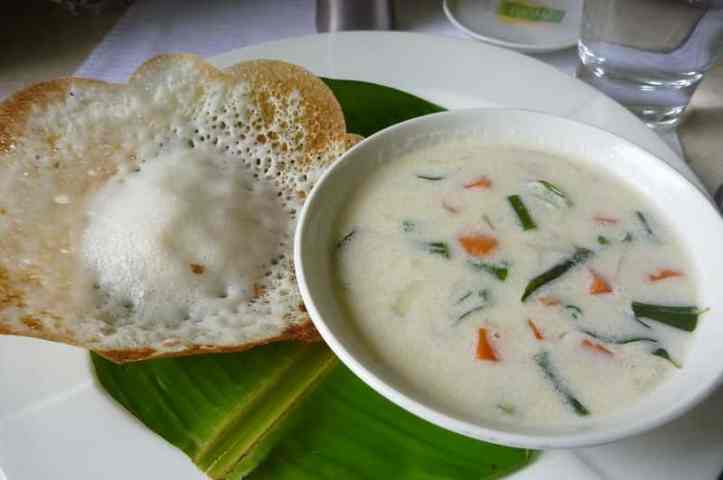 Appam and vegetable stew